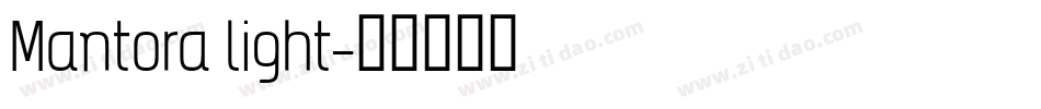 Mantora light字体转换